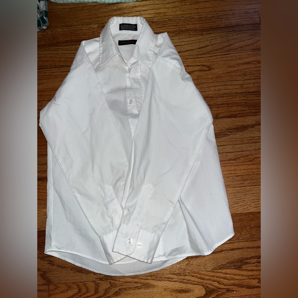 Boys white long sleeve button down